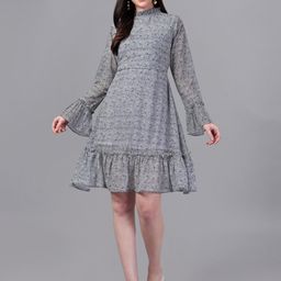Masakali.Co Floral Printed Fit and Flare Dress-image-47