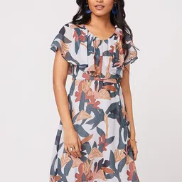 NOT SO PINK Off White Floral Dress-image-96
