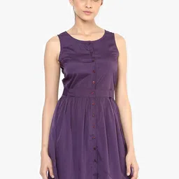 Magnetic Designs Women Purple Crepe Dress-image-34