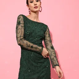STREET 9 Short Sleeves Sheath V-Neck Dress-image-67