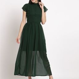 aayu Women Green Georgette Maxi Dress-picture-36