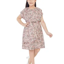 Peppermint Printed Satin Dress-image-66