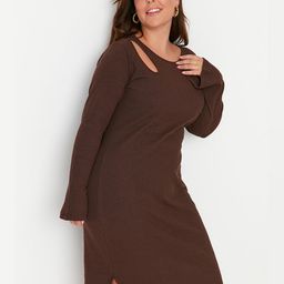 Trendyol Women Brown A-Line Dress-image-79