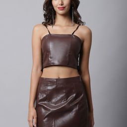 MARC LOUIS Brown Leather Shoulder Strap Co-Ords-image-77