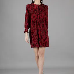 Amagyaa Women Crepe A-Line Dress-picture-9