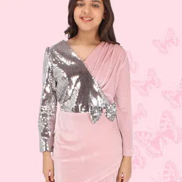 CUTECUMBER Embellished V-Neck Wrap Dress-picture-11