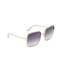 OPIUM Women Grey Lens & Gold-Toned Square Sunglasses with UV Protected Lens-10
