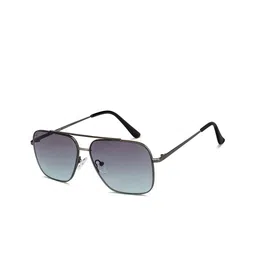 Vincent Chase Grey Lens & Gunmetal-Toned Aviator Sunglasses with UV Protected Lens 151378-39