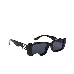 NuVew Unisex Rectangle Sunglasses with UV Protected Lens ES_15621-32-NW-Apple-BLK-BKWH-RT-11