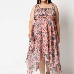 20Dresses Plus Size Women Pink Ethnic Motifs Chiffon Maxi Dresses-image-31