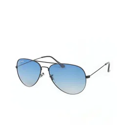 Micelo Martin Unisex Blue Lens & Black Aviator Sunglasses with UV Protected Lens MM1001 C5-picture-10