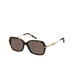 pierre cardin Women Brown Lens & Brown Rectangle Sunglasses with UV Protected Lens-image-32