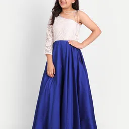 TILISM One Shoulder Net Fit & Flare Maxi Dress image 4