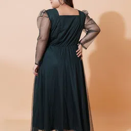 U&F Beyond Plus Size Embroidered Net Maxi Dress image 3