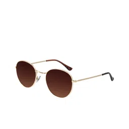 Chilli Beans Unisex Grey Lens & Gold-Toned Full Rim Round Sunglasses OCMT30795721-6