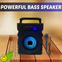 Clairbell 301(PORTABLE WIRELESS BLUETOOTH SPEAKER) Crystal Clear SoundWith Karaoke MicE59 5 W Bluetooth Laptop/Desktop Speaker-image-90