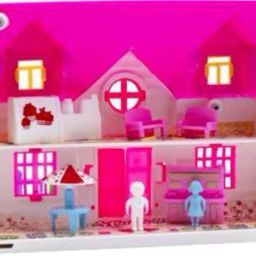 Funny House Play Set-Doll House Set House_114 (Pink)-image-59