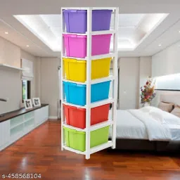 6 layer Plastic Modular Drawer System for Home, Office, Parlor Plastic Kitchen Trolley-image-46