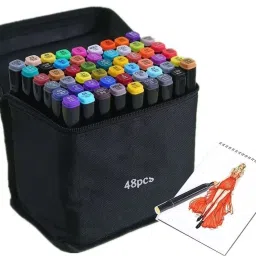 48 PCS Markers Dual Tips Permanent Art Markers Pen-picture-19