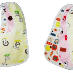baby bibs 6pcs MULTICOLORBaby Double Layered Waterproof Bibs Pack Of 6 (Multicolor9)-image-85