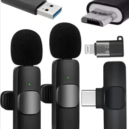 RelElseTech K9 Dual Wireless for YouTube, Vlogging, Recording for Android & iPhone Camera Microphone-11