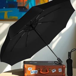 en,Women,Kids,Girls,Boys - 3 Fold with Auto Open and Close Umbrella (Black)_430 Umbrella-image-90