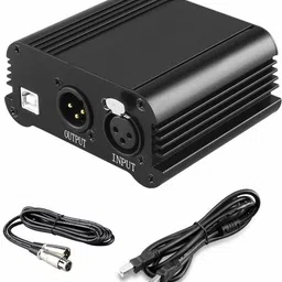 mocking bird 48V Phantom Power Supply Audio Interface With USB Cable Condenser Microphone Power Cable & XLR Male Female Cable for BM 800 Condenser Micro-picture-44