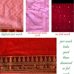 dhenulace Net Embroidered Red Women Dupatta image 2