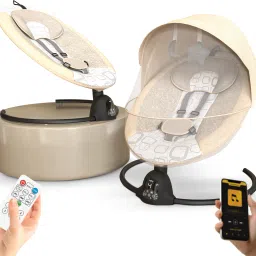 Automatic Electric Swing Cradle New Born Baby with Adjustable Swing Speed Remote Bouncer-11
