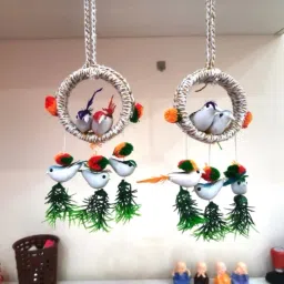 Bird nest handcraft for Home Decoration car hanging Decorative Showpiece - 9 cm-image-95
