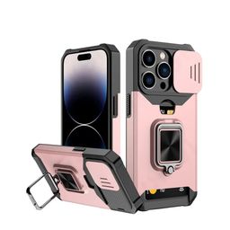 Luxury Kase LK177 Camera Slide Protection Ring Magnetic Kickstand iPhone 14 Pro Back Case-image-66