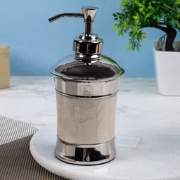 MARKET99 Beige & Silver-Toned Brass Soap Dispenser-image-96