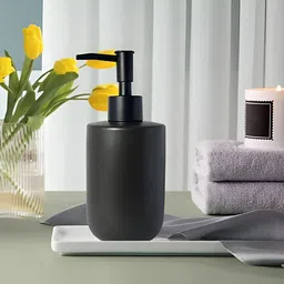 Kuber Industries Black Solid Ceramic Soap Dispenser-image-87