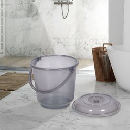 Kuber Industries Transparent & Grey 6 Pieces Bath Accessories Set-3