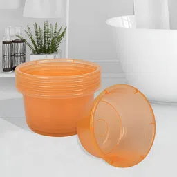 Kuber Industries Orange 6 Pieces Classic Bath Accessories Set-image-58