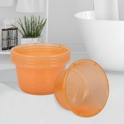 Kuber Industries Orange 5 Pieces Classic Bath Accessories Set-image-59