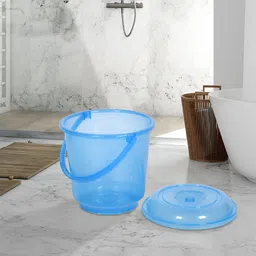 Kuber Industries Blue & Orange 3 Pieces Bathroom Buckets-image-79
