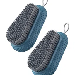P-Plus International Blue 2 piece Solid Plastic Bath Accessories Set-picture-18