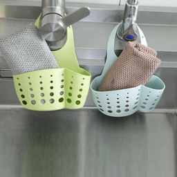 Kuber Industries Green & Blue 2-Pcs Flexible Kitchen & Bathroom Multipurpose Basket Shelf-25