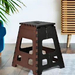 Kuber Industries Brown & Black Collapsible Outdoor Stool-image-34