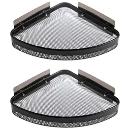 P-Plus International Black 2 Piece Checked Metal Bath Accessories Set-image-7