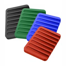 P-Plus International Blue & Green 4 pieces Solid Plastic Soap Dish-image-10
