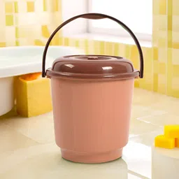 Kuber Industries Coffee Brown Bucket with Lid 18 L-2