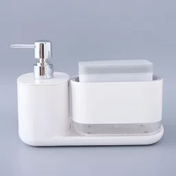 Kuber Industries White Solid Plastic Soap Dispenser-image-41