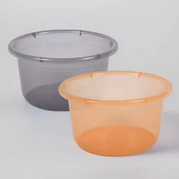 Kuber Industries Grey & Orange 2 Pieces Classic Bath Accessories Set-image-58