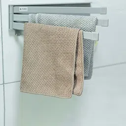 Kuber Industries Grey 180 Degree Rotation Self-Adhesive Towel Holder image 3