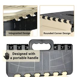 Kuber Industries Cream-Coloured & Black 2 Pieces Foldable Step Stool image 2
