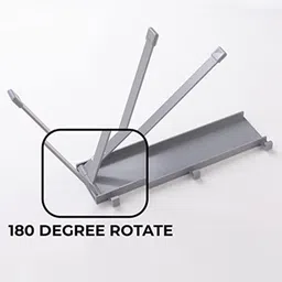 Kuber Industries Grey 180 Degree Rotation Self-Adhesive Towel Holder image 2