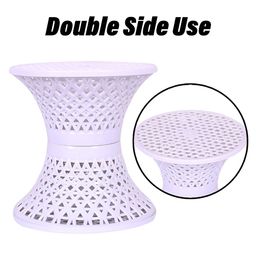 Kuber Industries White Textured Seating Stool image 3