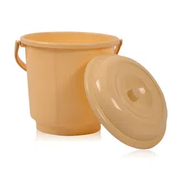 Kuber Industries Cream & Grey 4 Pieces Buckets With Lid 18L each image 4
